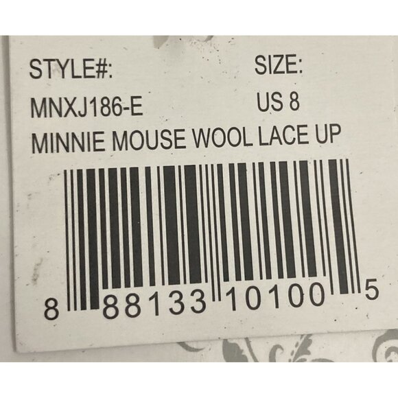 Disney Minnie Mouse women Size 8 Gray Polka Dot Sneakers red sparkle laces NWT - Picture 8 of 9